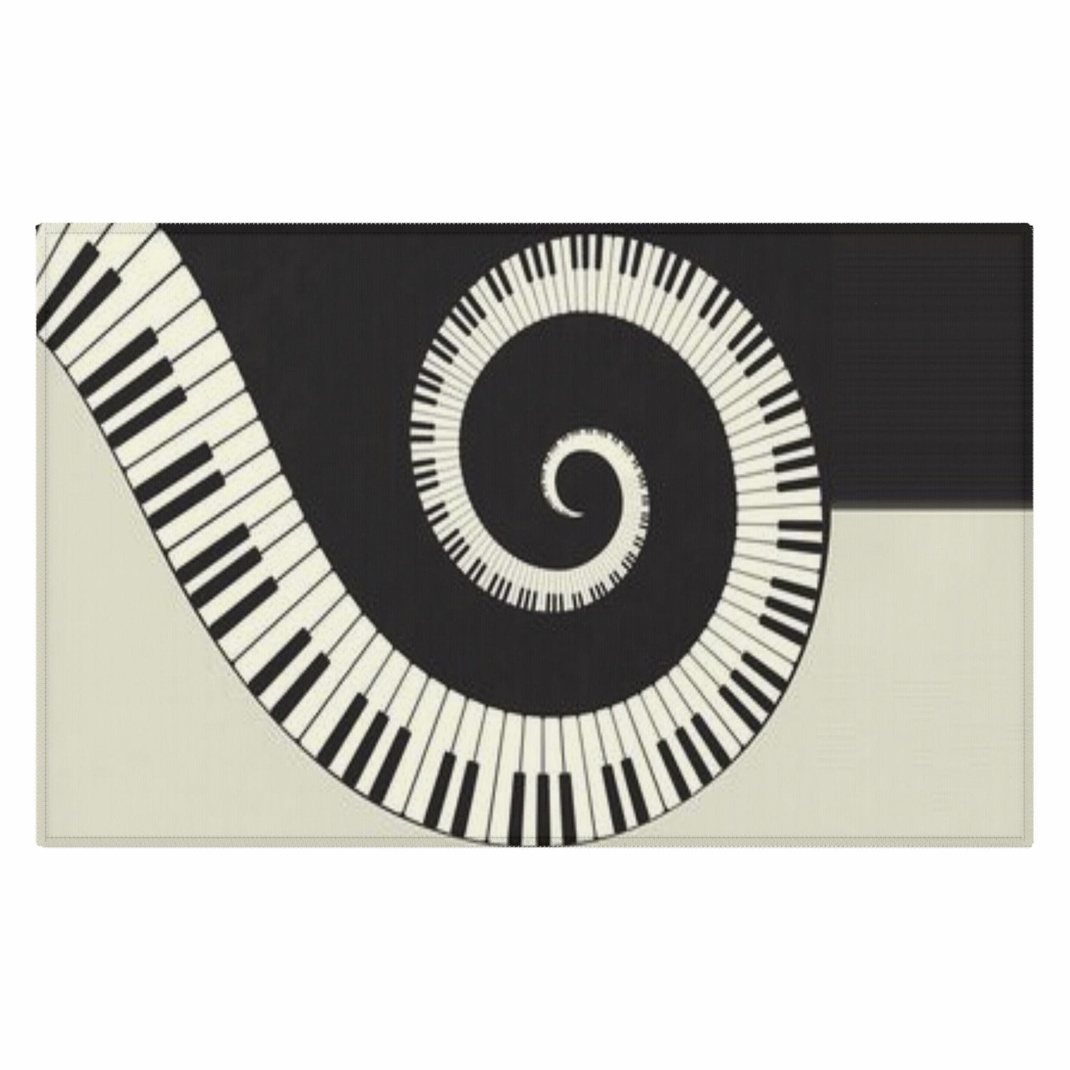 Dornier Rug piano keys black and white