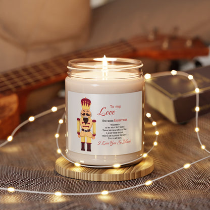 Scented Soy Candle Christmas decoration Nutcracker, I love You so much