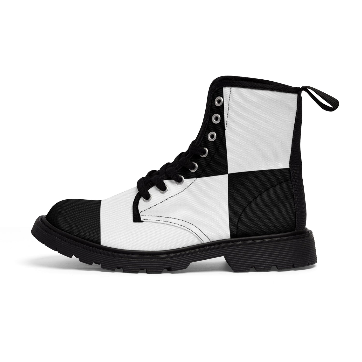 Canvas Boots Black and White