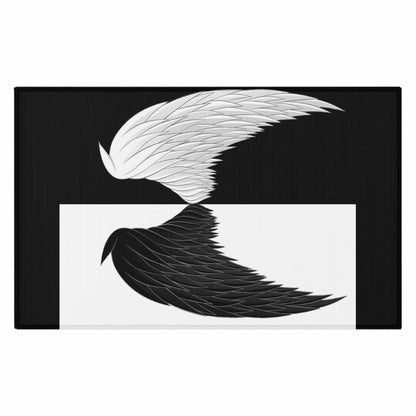 Dornier Rug Angel Wings black and white