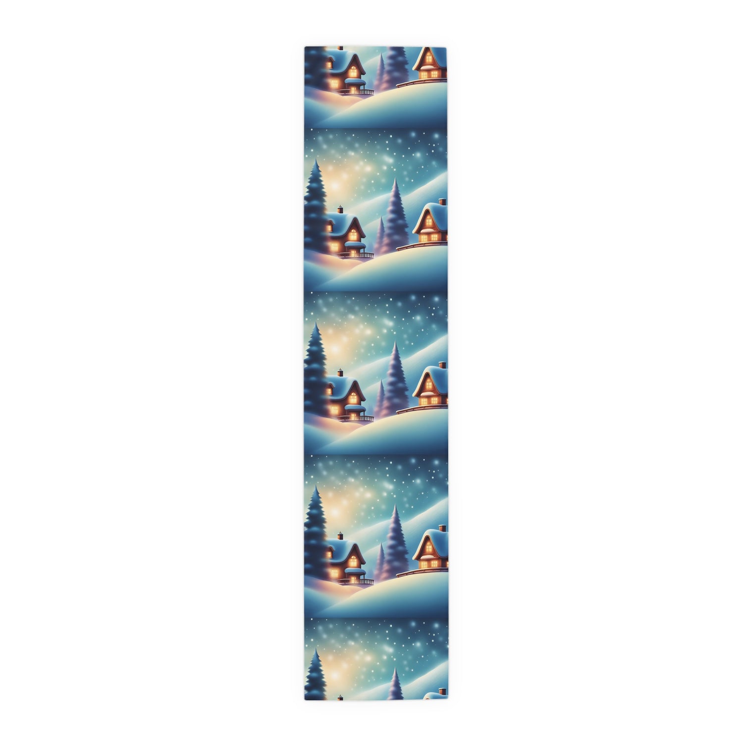 Table Runner (Cotton, Poly) Winter Christmas scenery