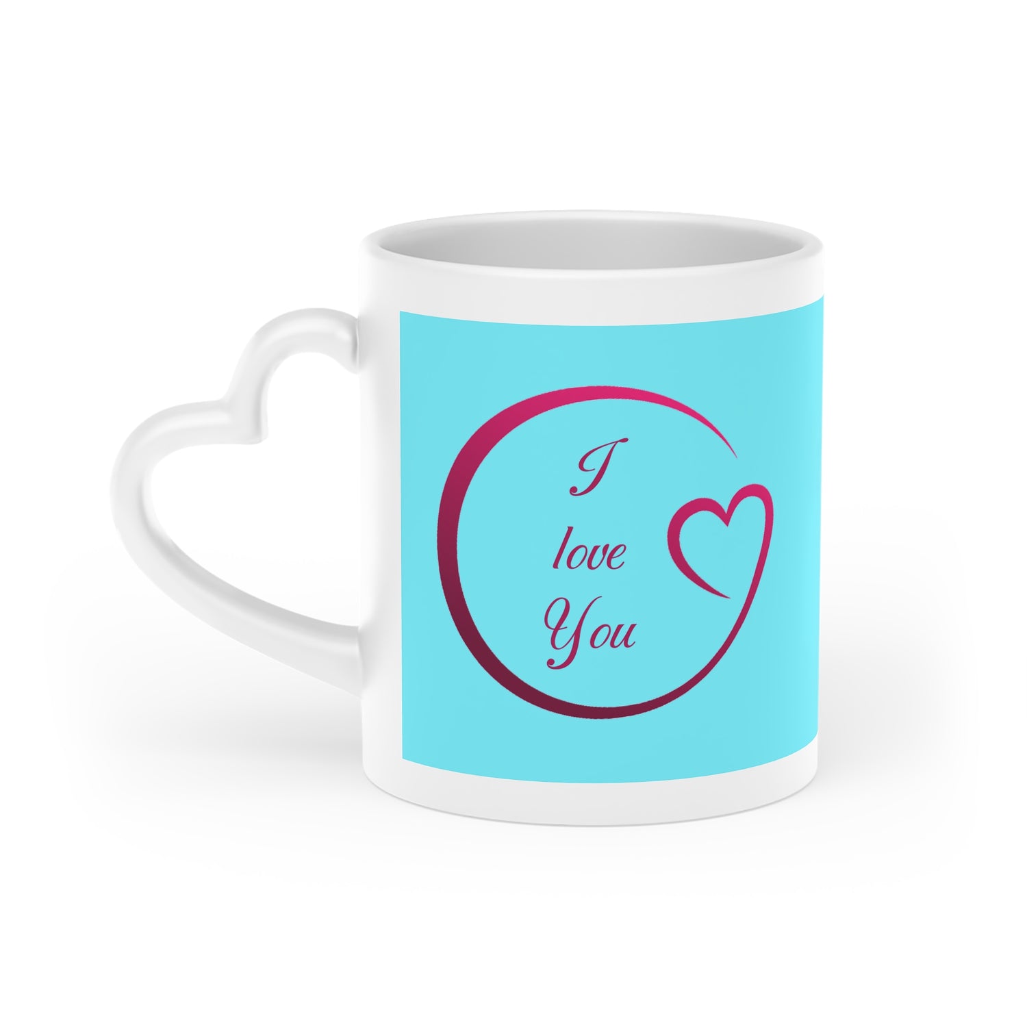 Heart-Shaped Mug I love You