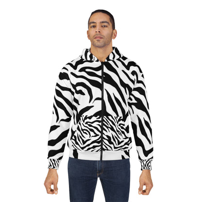 AOP Unisex Zip Hoodie zebra