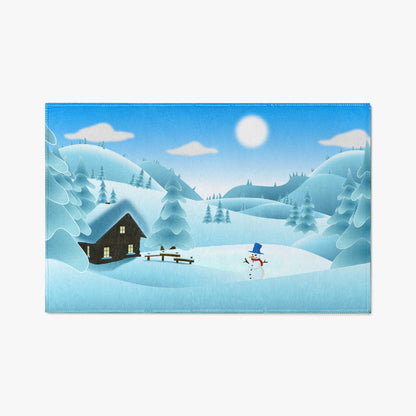 195. Rectangular Doormat Winter landscape