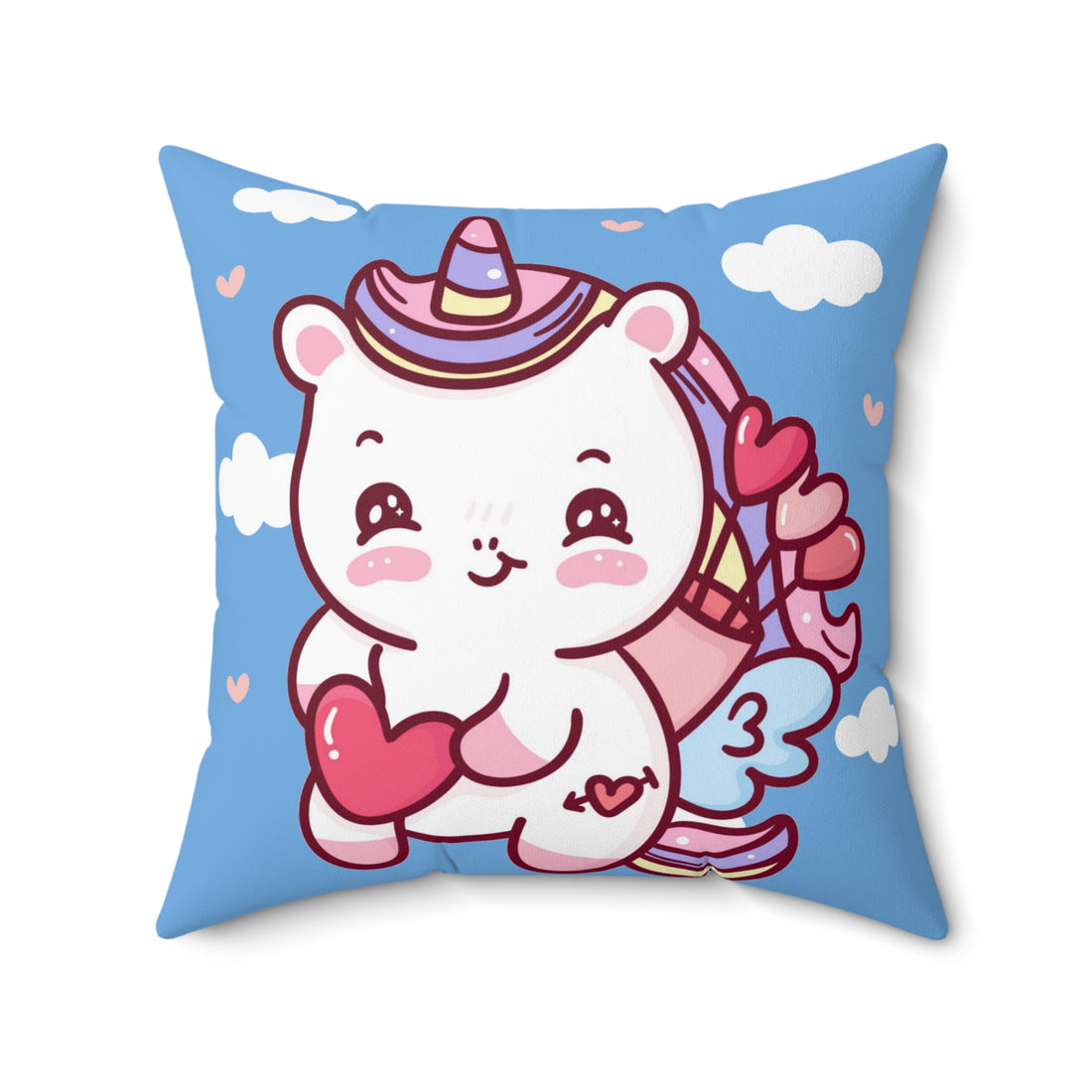 Spun Polyester Square Pillow Unicorn