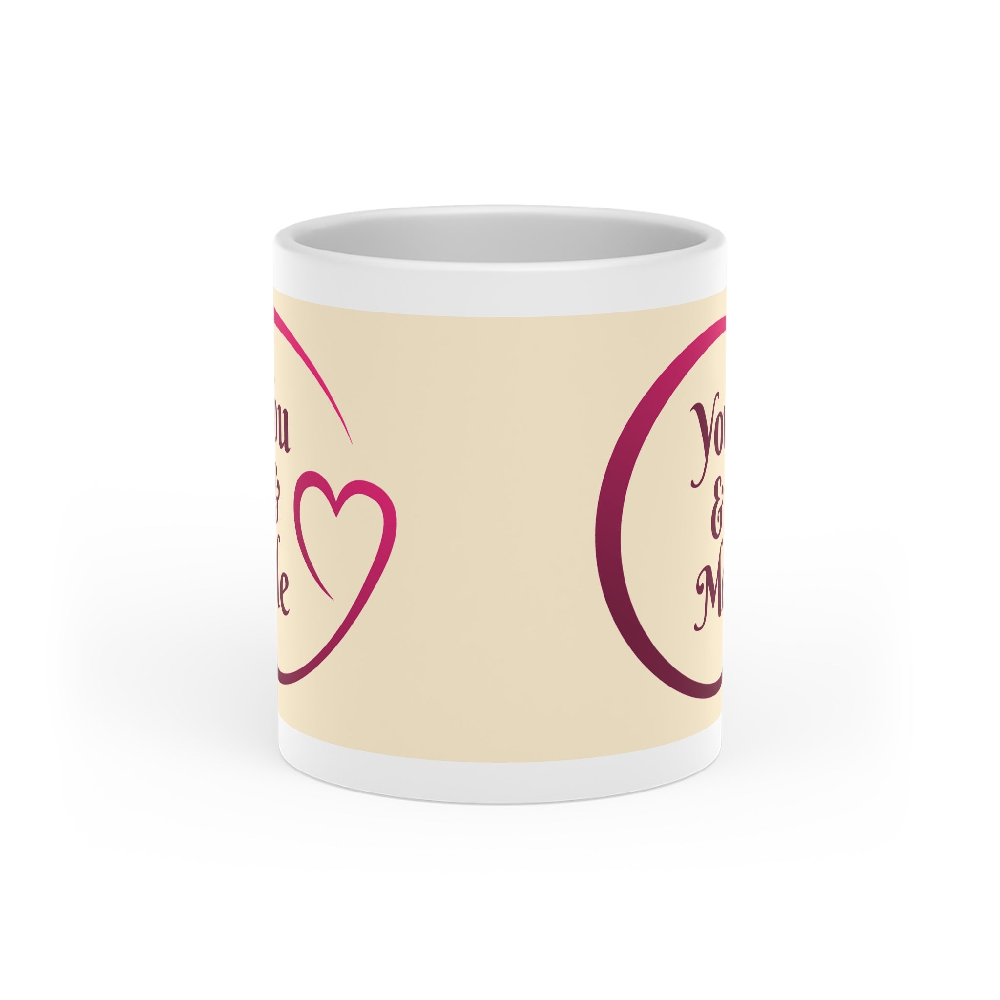 Heart-Shaped Mug You and Me