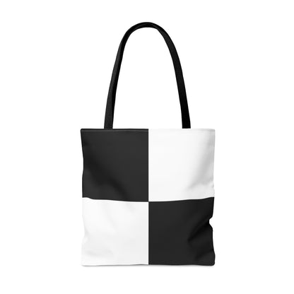 AOP Tote Bag Black and White