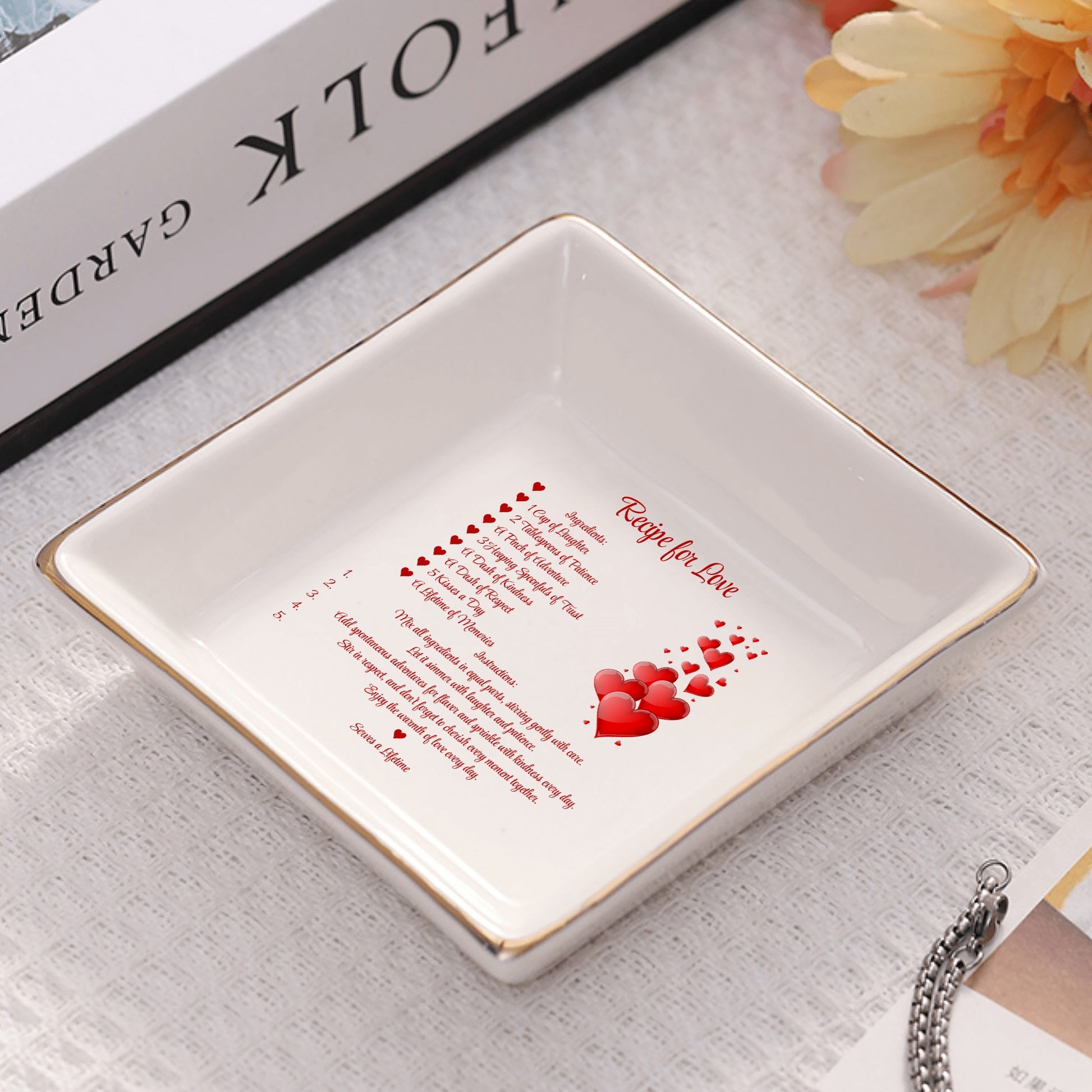 Ceramic Square Plates Weddings Day Appetizers Personalized Dinner Decor Romantic Custom Plates Table Setting Gift