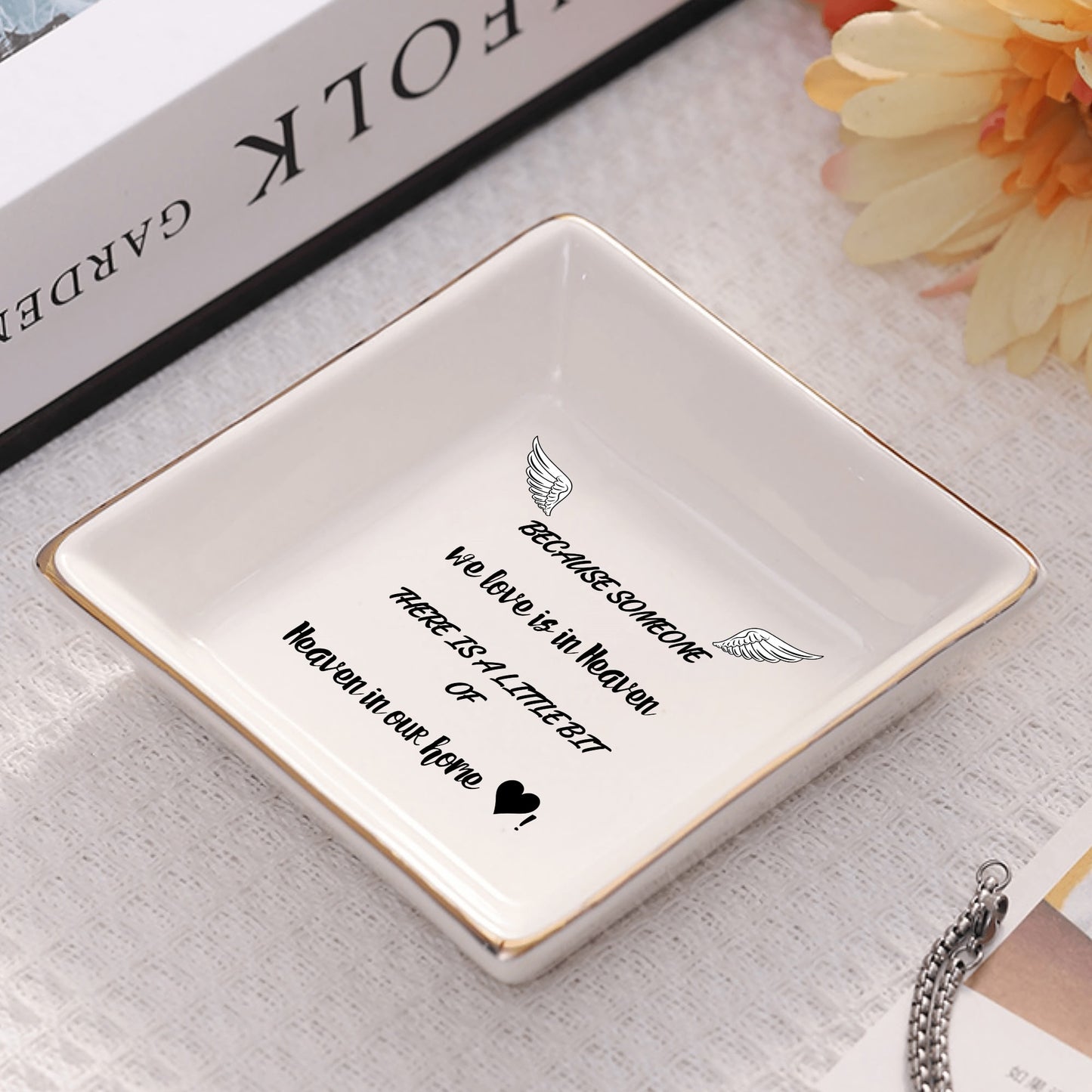 Ceramic Square Plates, Because someone we love is in Heaven ..