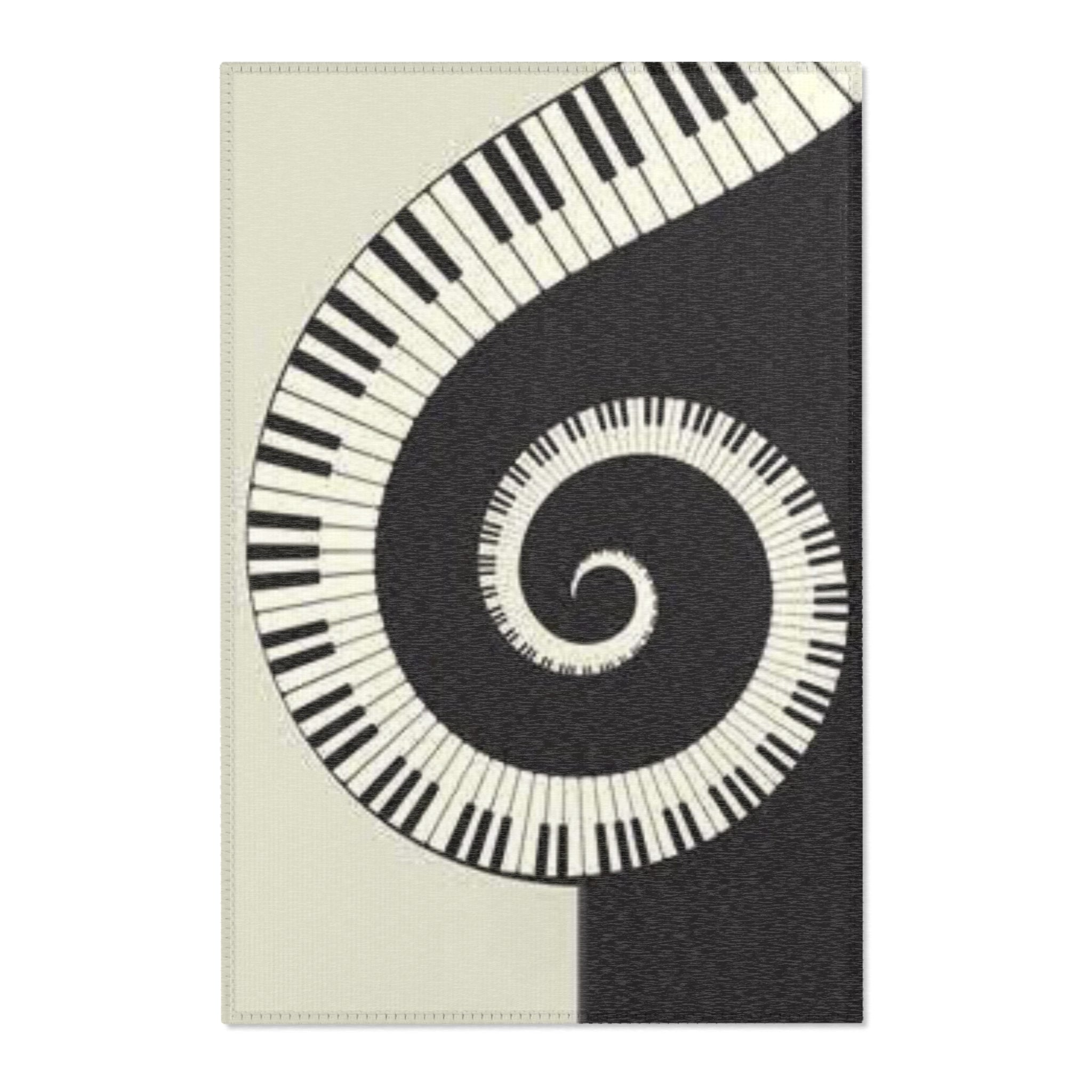 Area Rug Piano keyboard