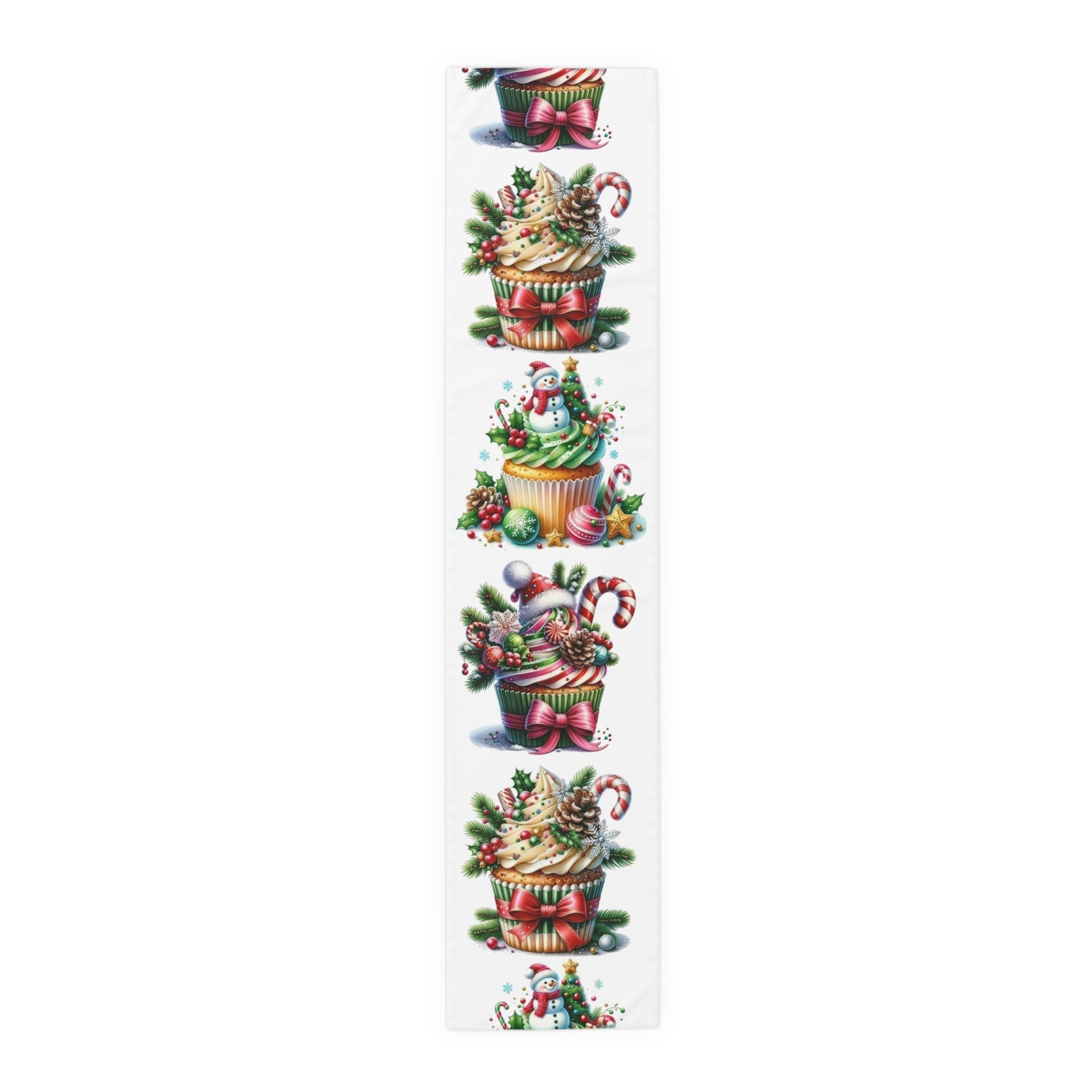 Table Runner (Cotton, Poly) Christmas muffins decoration