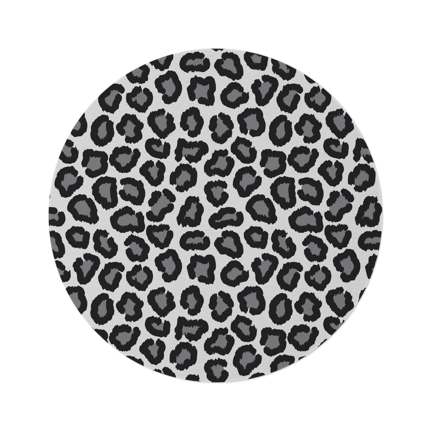 Round Rug Snow Leopard