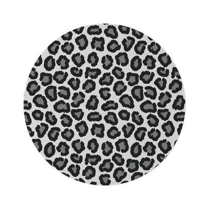 Round Rug Snow Leopard