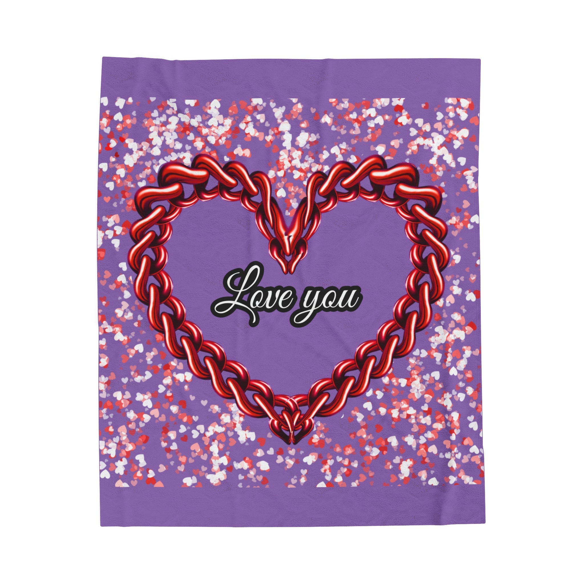 Velveteen Plush Blanket Love you