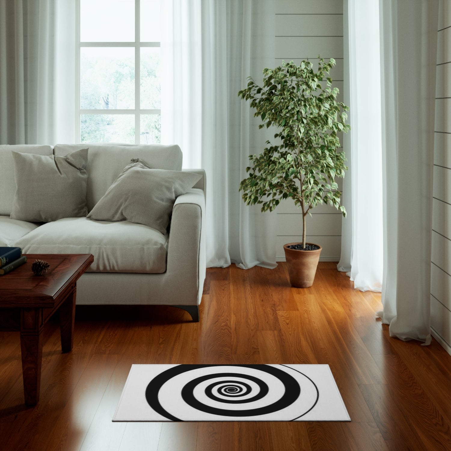 Dornier Rug Black and White circle