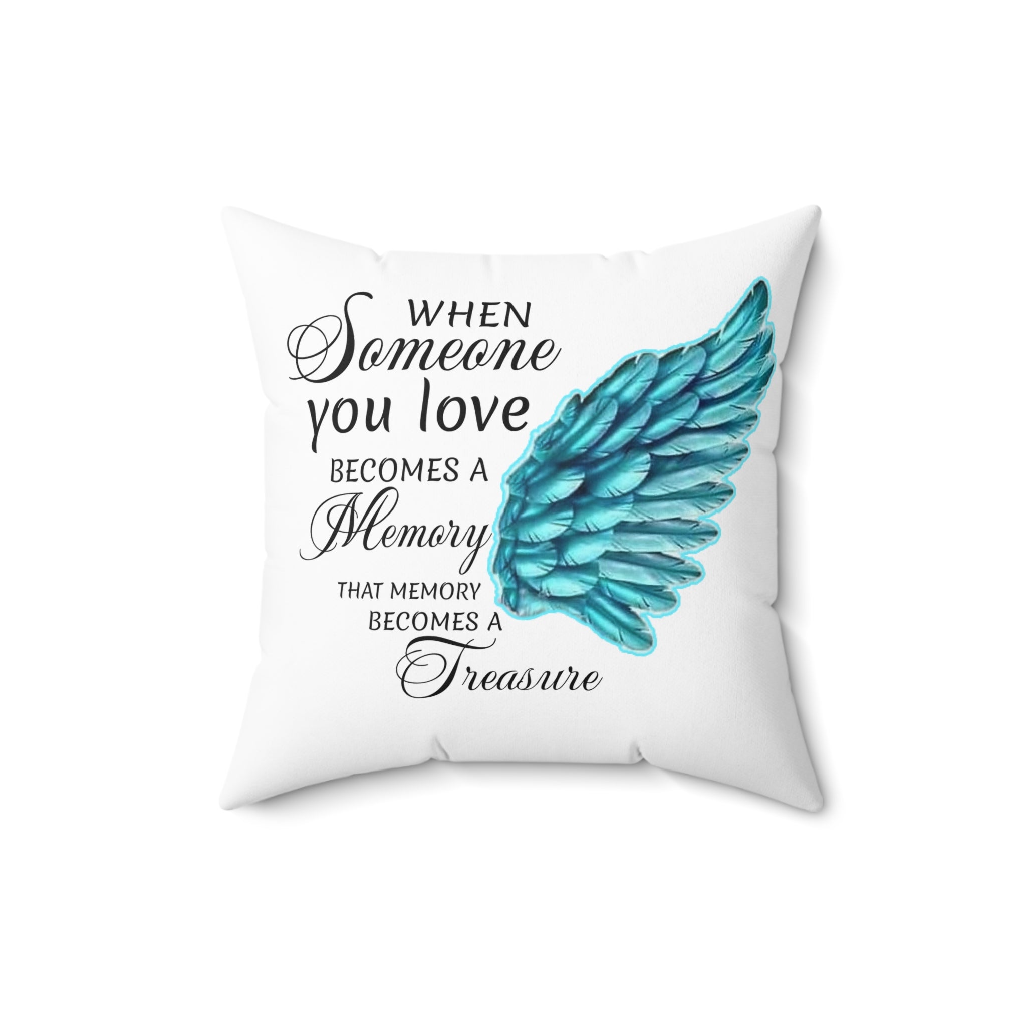 Spun Polyester Square Pillow Memory becomes a Treasure