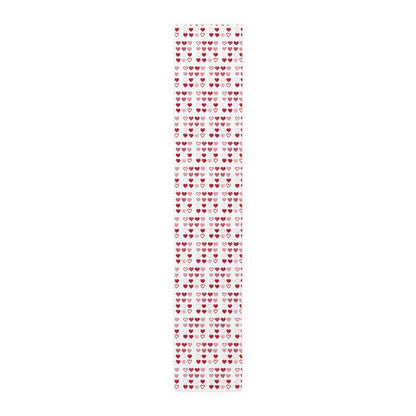 Table Runner (Cotton, Poly) Hearts Valentine