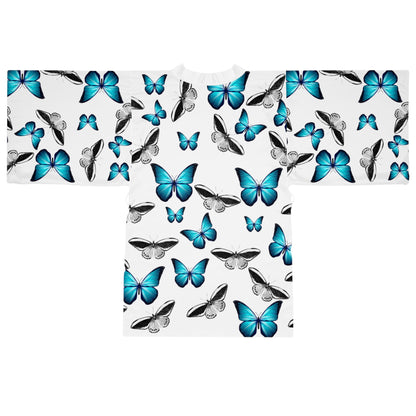 Long Sleeve Kimono Robe Butterflies