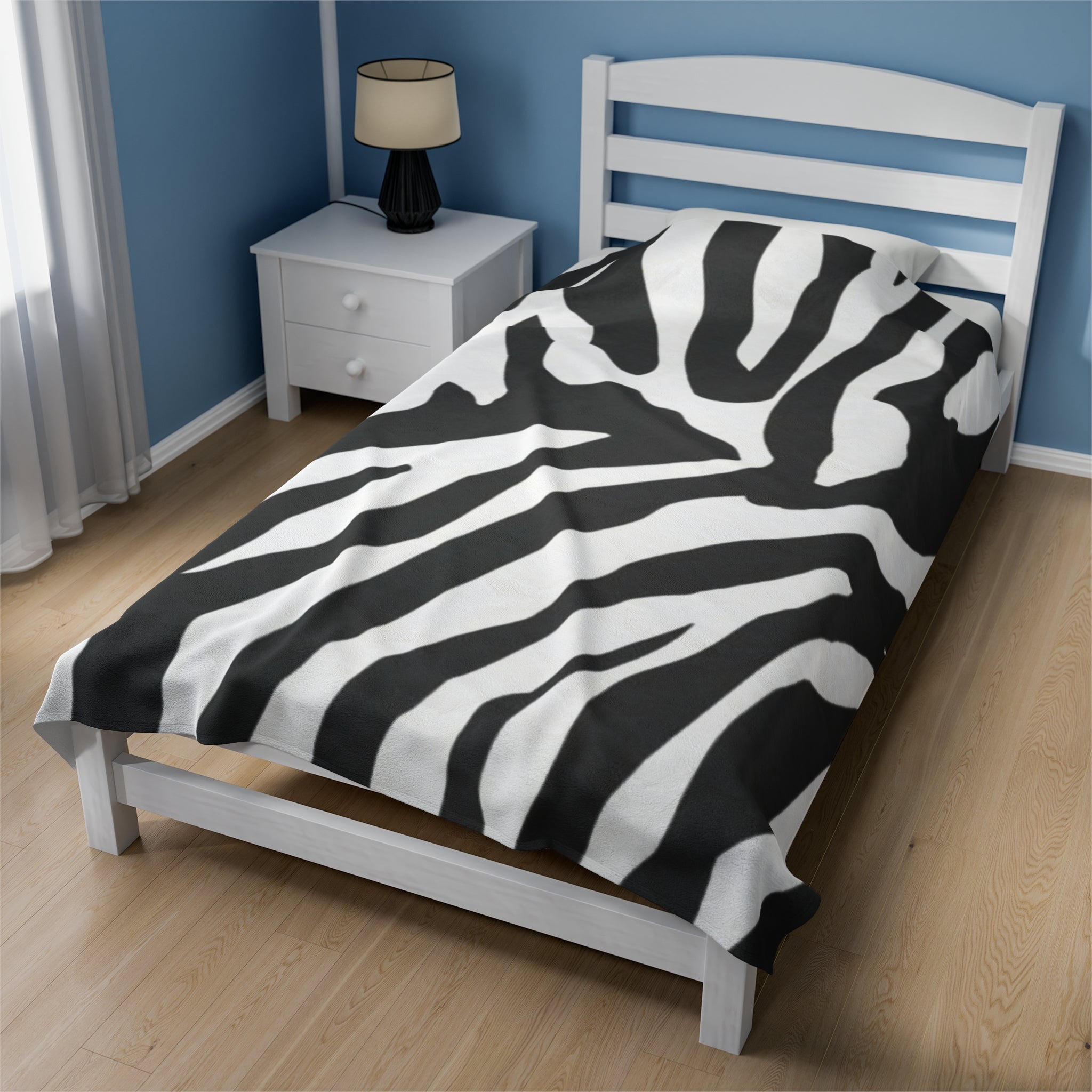 Velveteen Plush Blanket Zebra