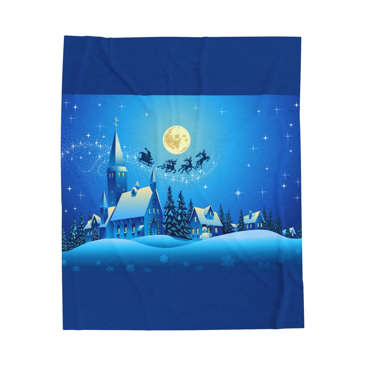 Velveteen Plush Blanket Christmas night