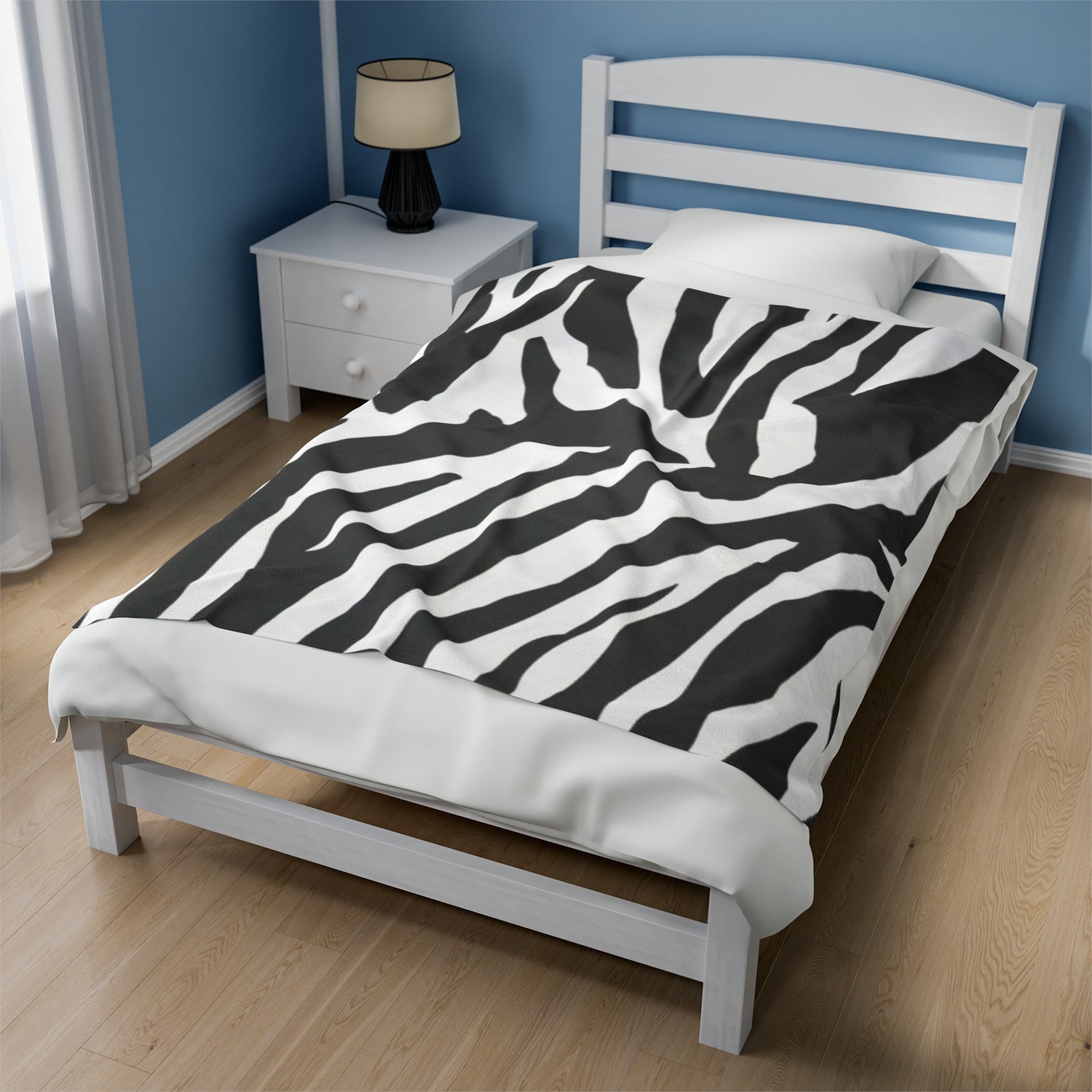 Velveteen Plush Blanket Zebra