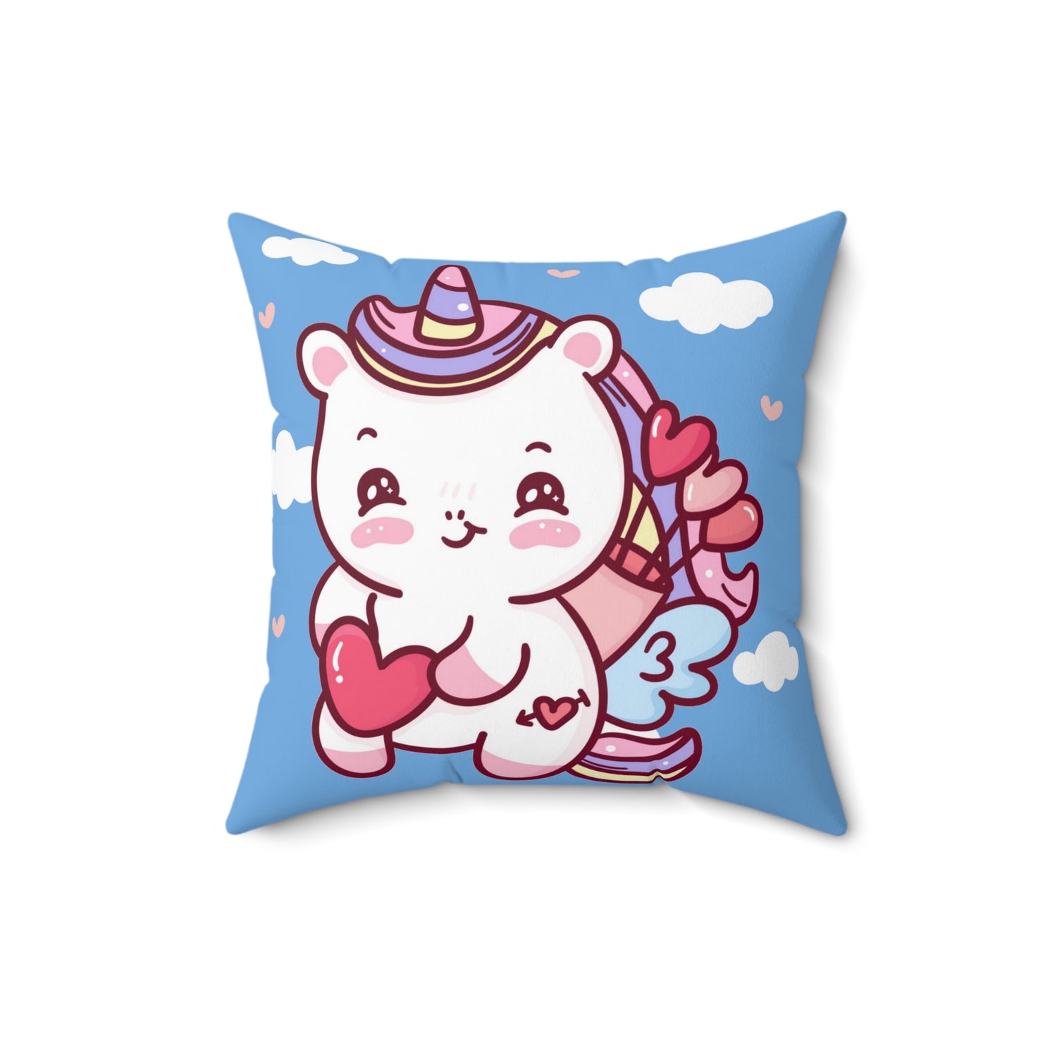 Spun Polyester Square Pillow Unicorn