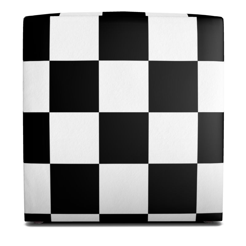 Square Pouf black and white