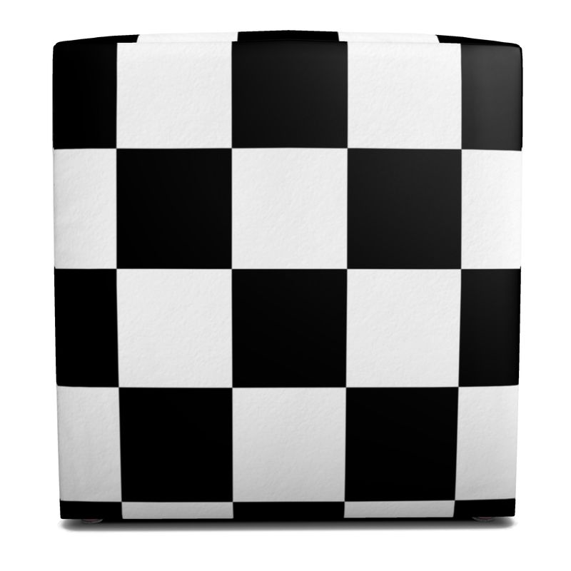 Square Pouf black and white