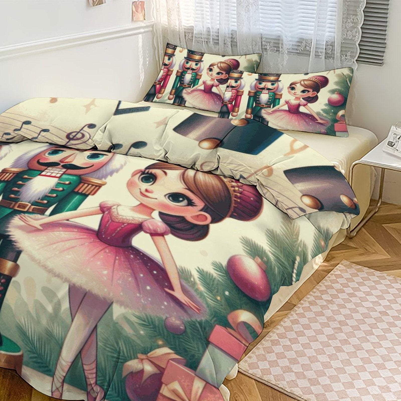 3-Piece Bedding Set-86&quot;×70&quot;/ 218×177cm (Dual-sidede Printing)