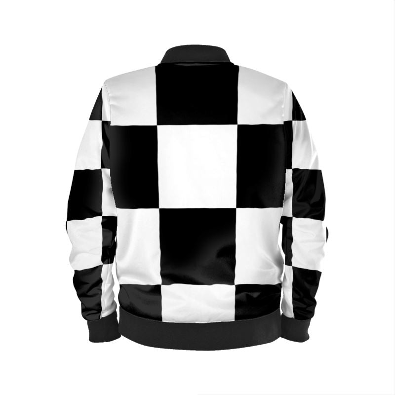 Mens Bomber Jacket Black and White