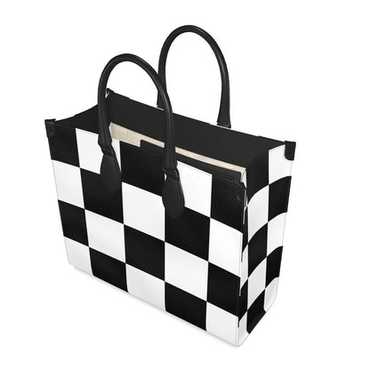 Black and White Leather Bag