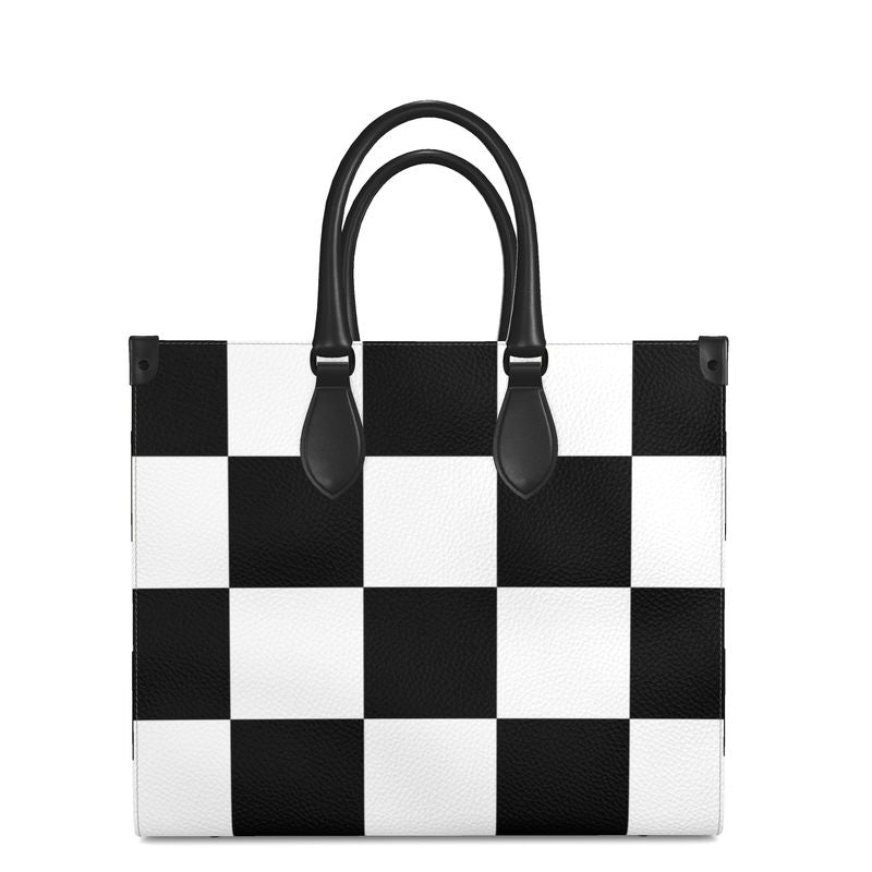 Black and White Leather Bag