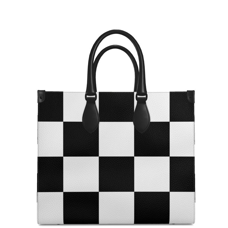 Black and White Leather Bag