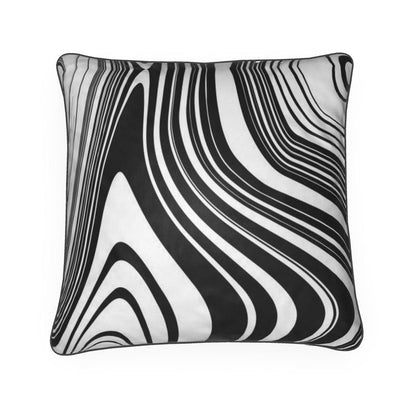 Cushion Black White abstract