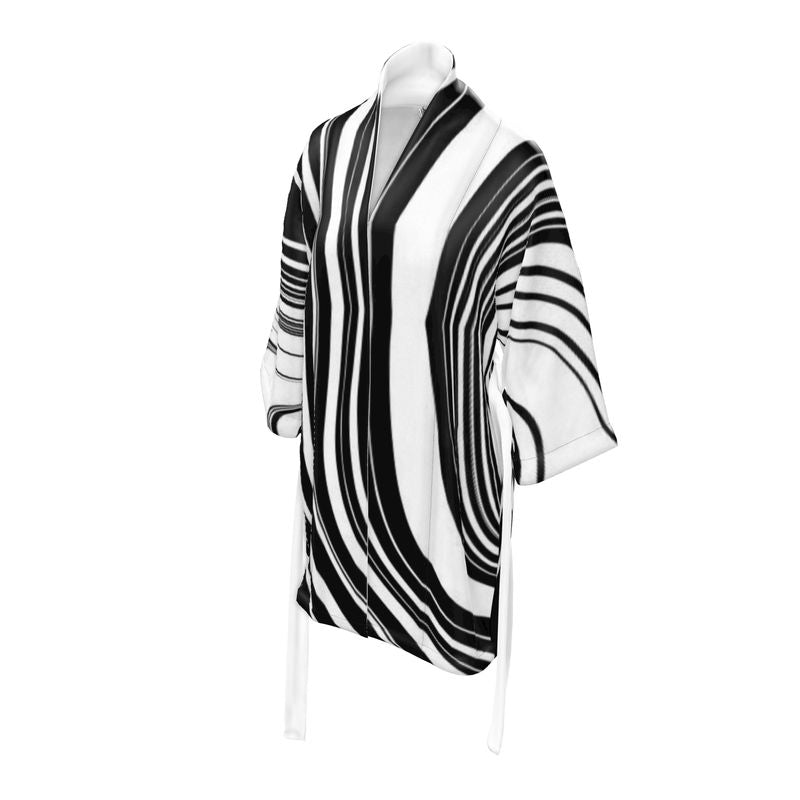 Kimono black white abstract