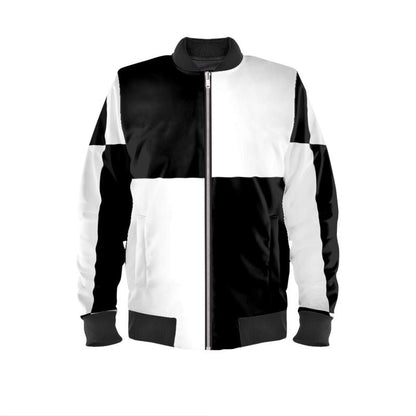 Mens Bomber Jacket black and white