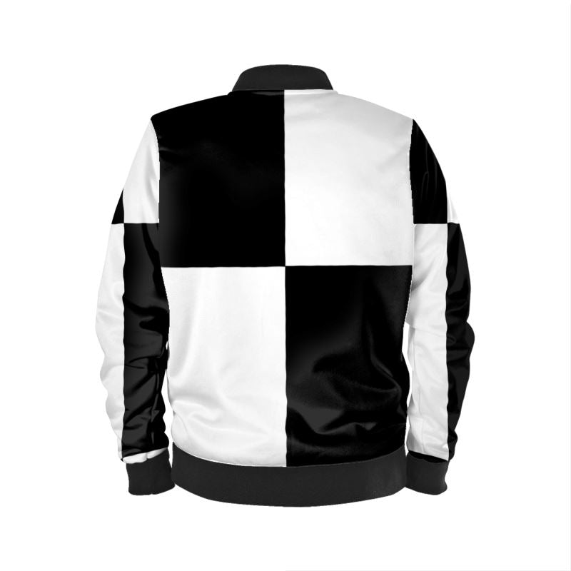 Mens Bomber Jacket black and white