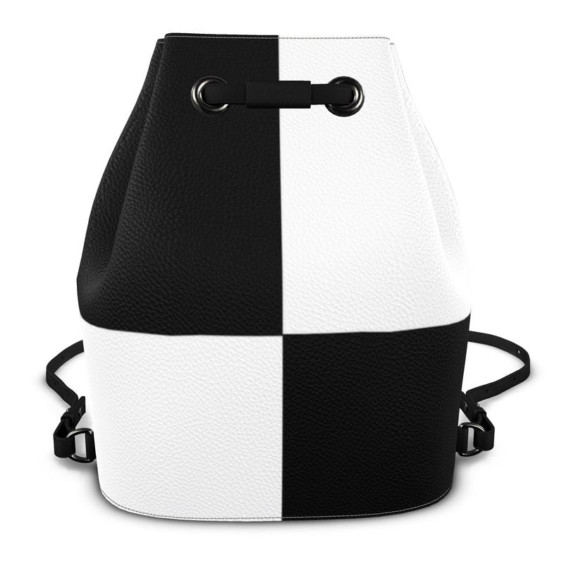 Bucket Backpack black and white