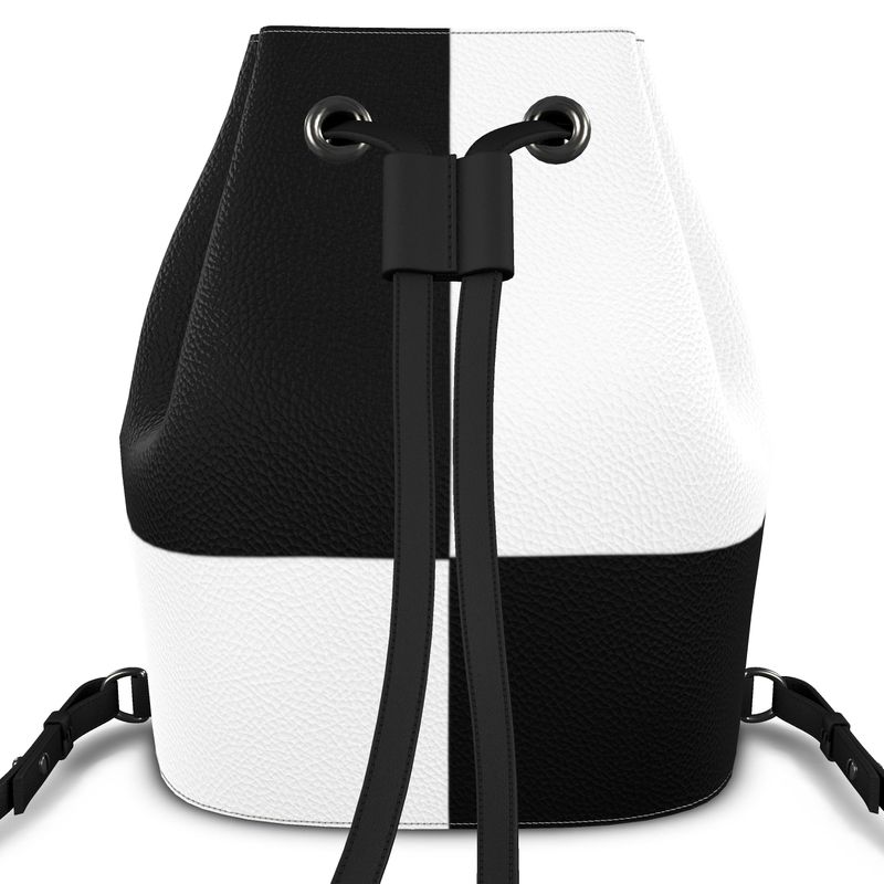 Bucket Backpack black and white