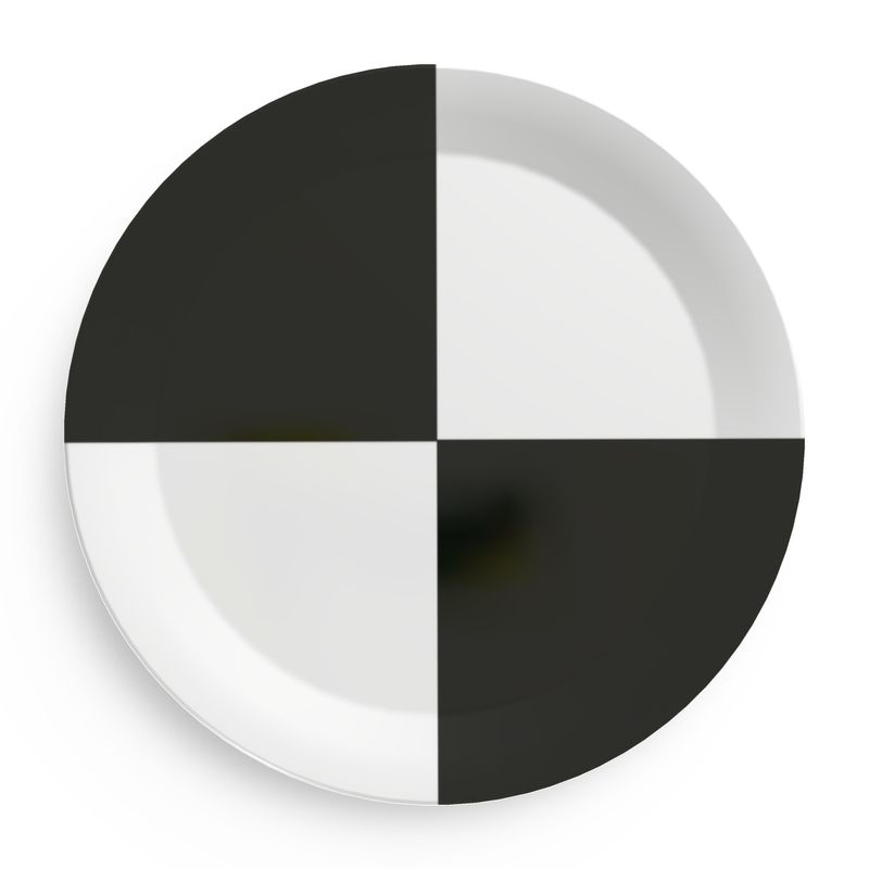 Party Plates black and white