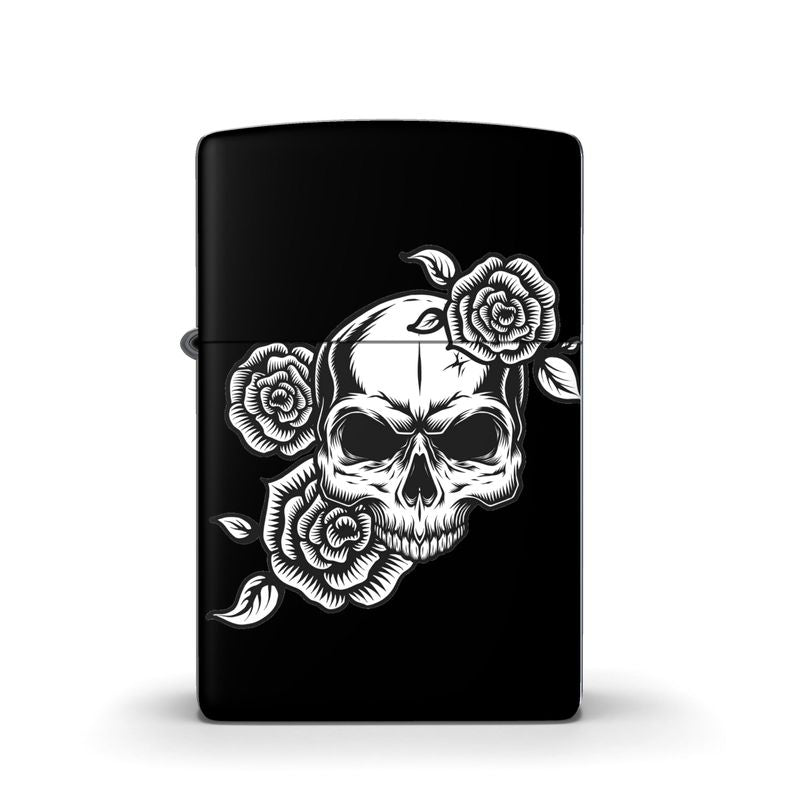 Lighter Skull with Roses