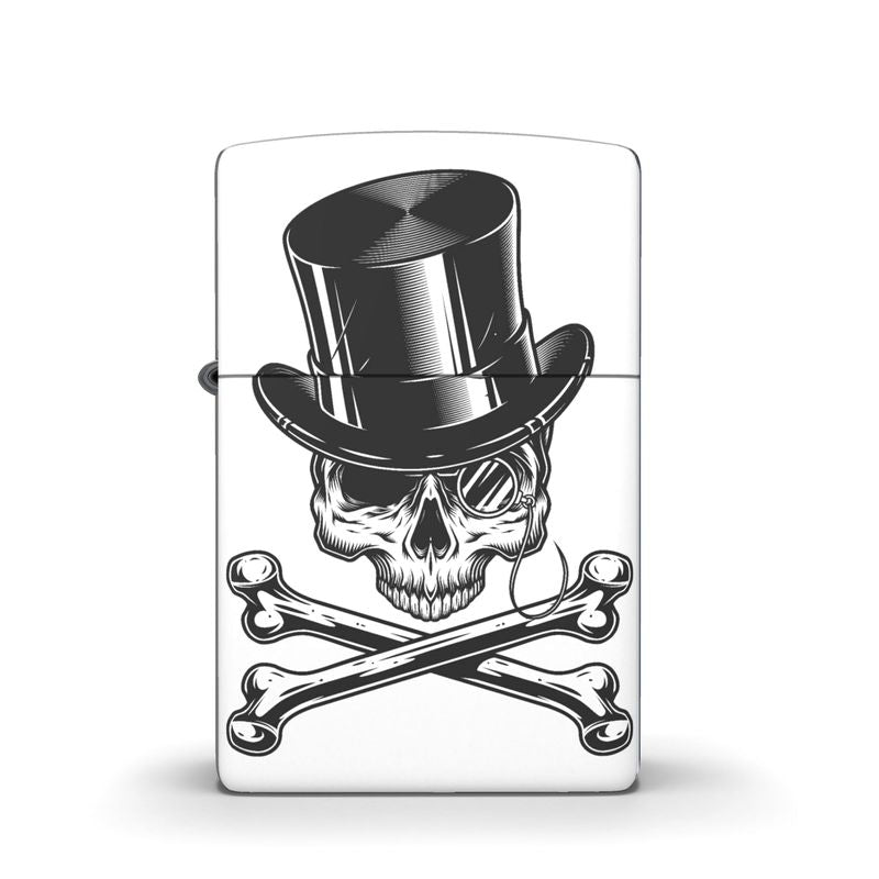 Lighter skull with bones