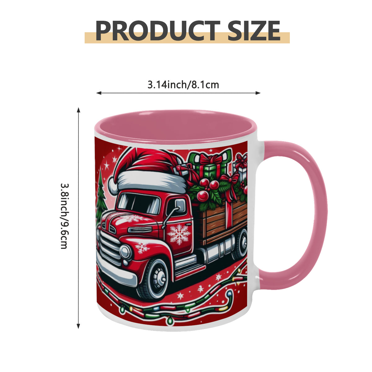 Mug Christmas red Santa Claus Truck decoration