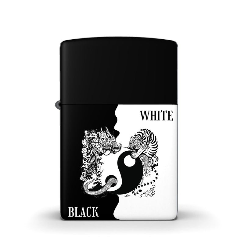 Lighter Black and White Tiger and Dragon