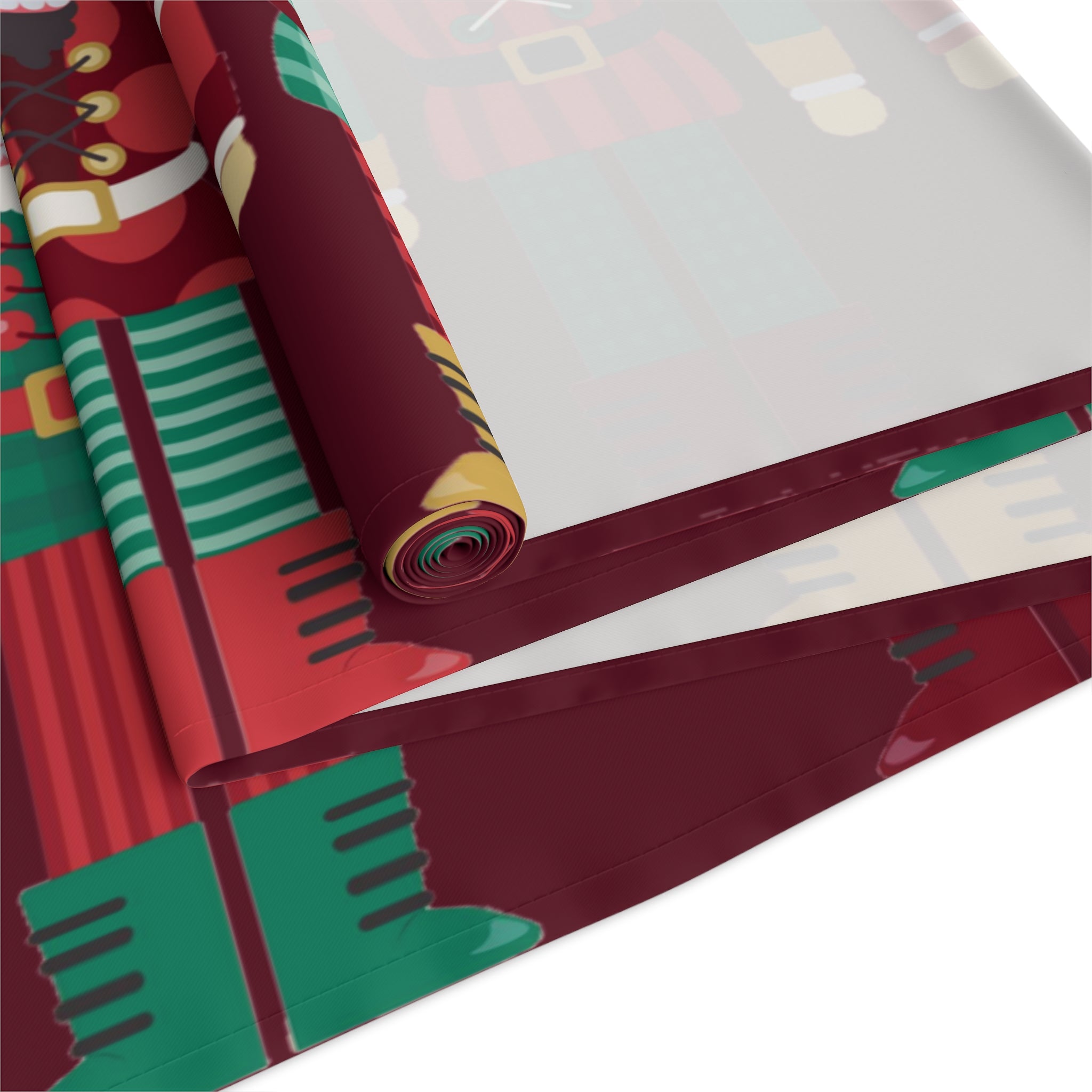 Table Runner (Cotton, Poly) Nutcrackers Merry Christmas