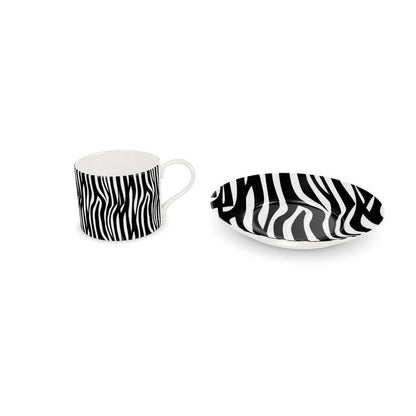 Cup And Saucer Black and white