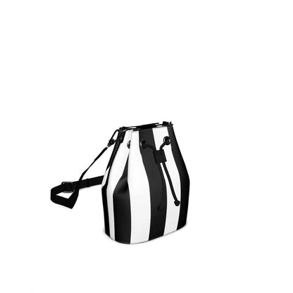 Bucket Bag Black and white stripes