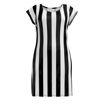 Discover Stylish Black and White Striped Ladies Tunic T-Shirt