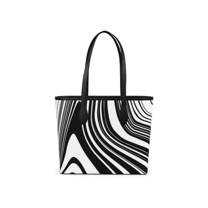 Leather City Shopper Black and White