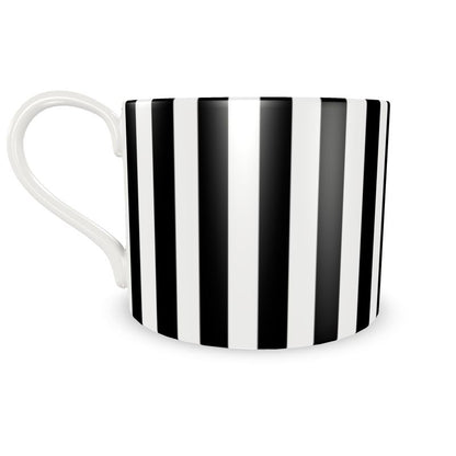 Cup and Saucer Black and White stripes